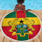 African Ghana Beach Blanket Flag with Coat of Arms Simple Design