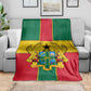 African Ghana Blanket Flag with Coat of Arms Simple Design