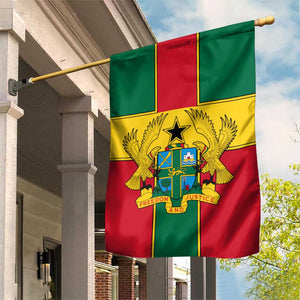 African Ghana Garden Flag Flag with Coat of Arms Simple Design