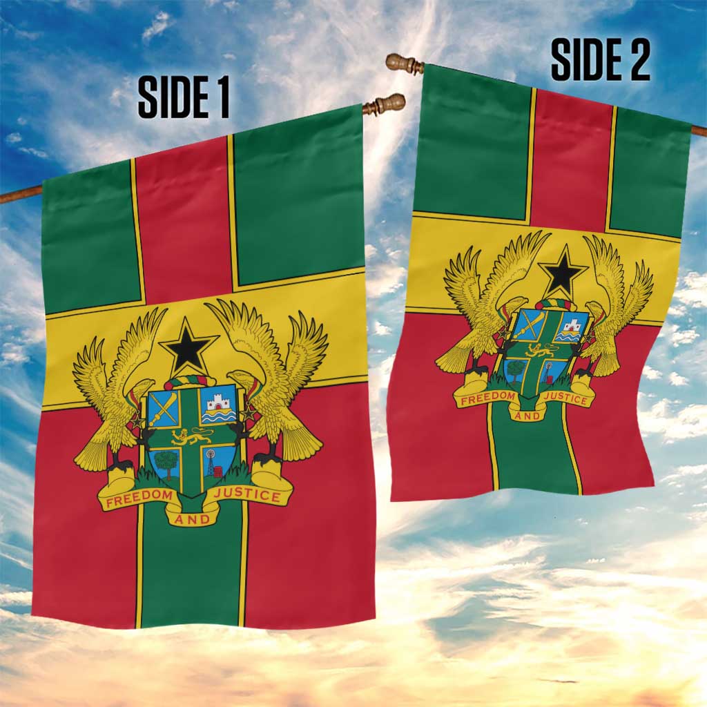 African Ghana Garden Flag Flag with Coat of Arms Simple Design