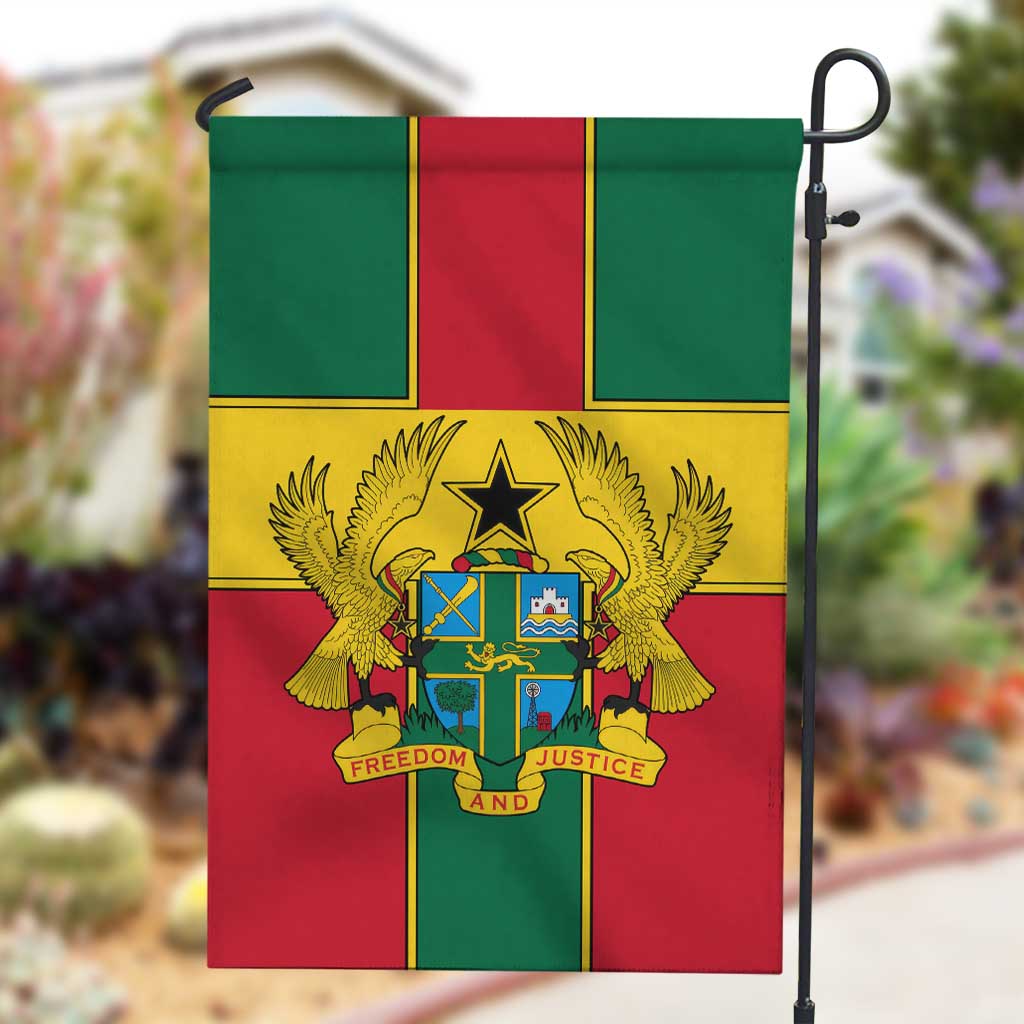 African Ghana Garden Flag Flag with Coat of Arms Simple Design