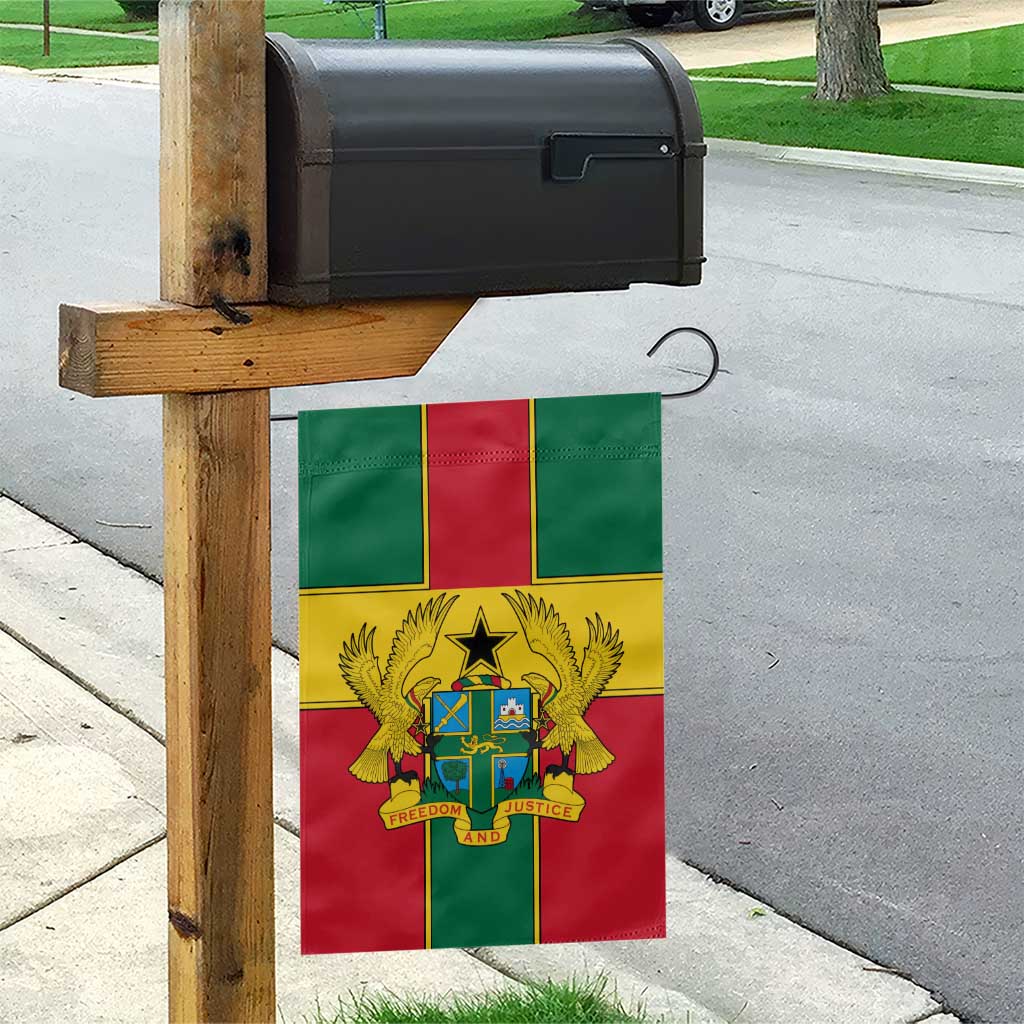 African Ghana Garden Flag Flag with Coat of Arms Simple Design