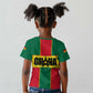 African Ghana Kid T shirt Flag with Coat of Arms Simple Design