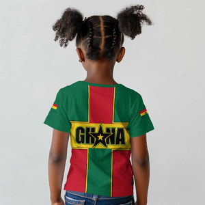 African Ghana Kid T shirt Flag with Coat of Arms Simple Design