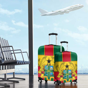 African Ghana Luggage Cover Flag with Coat of Arms Simple Design