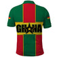 African Ghana Polo Shirt Flag with Coat of Arms Simple Design
