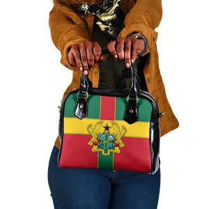 African Ghana Shoulder Handbag Flag with Coat of Arms Simple Design