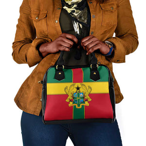 African Ghana Shoulder Handbag Flag with Coat of Arms Simple Design