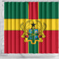 African Ghana Shower Curtain Flag with Coat of Arms Simple Design