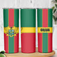 African Ghana Skinny Tumbler Flag with Coat of Arms Simple Design
