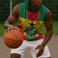 African Ghana Sleeveless Hoodie Flag with Coat of Arms Simple Design - African Pride