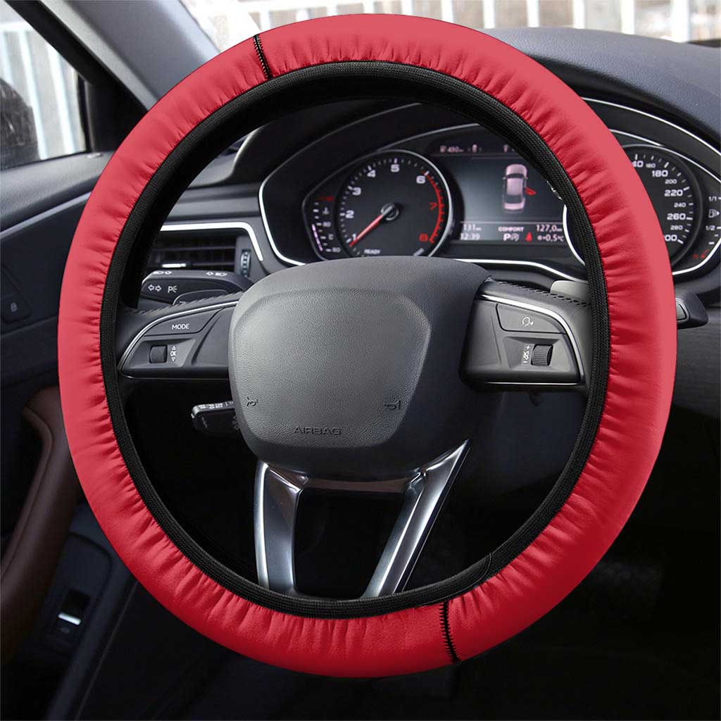 African Ghana Steering Wheel Cover Flag with Coat of Arms Simple Design