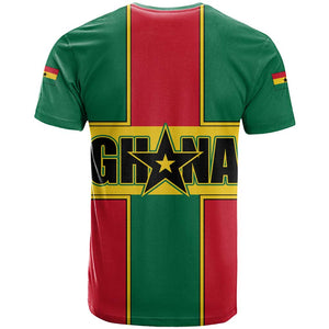 African Ghana T shirt Flag with Coat of Arms Simple Design