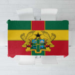 African Ghana Tablecloth Flag with Coat of Arms Simple Design