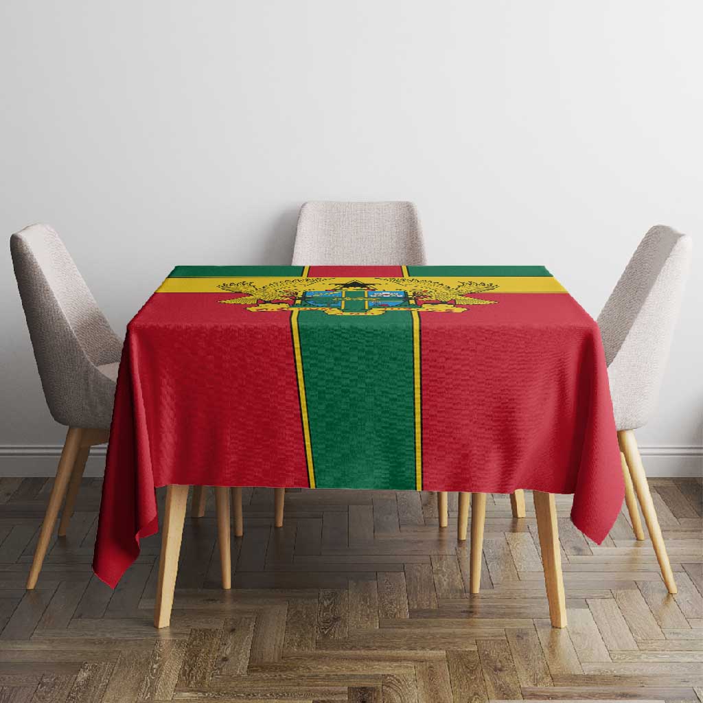 African Ghana Tablecloth Flag with Coat of Arms Simple Design