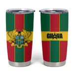 African Ghana Tumbler Cup Flag with Coat of Arms Simple Design
