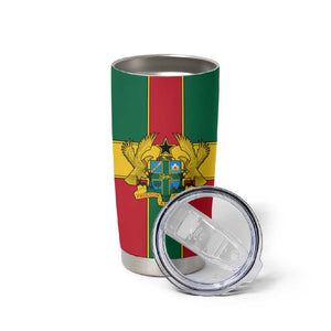 African Ghana Tumbler Cup Flag with Coat of Arms Simple Design
