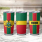 African Ghana Tumbler Cup Flag with Coat of Arms Simple Design