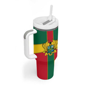 African Ghana Tumbler With Handle Flag with Coat of Arms Simple Design