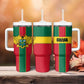 African Ghana Tumbler With Handle Flag with Coat of Arms Simple Design