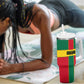 African Ghana Tumbler With Handle Flag with Coat of Arms Simple Design