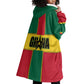 African Ghana Wearable Blanket Hoodie Flag with Coat of Arms Simple Design
