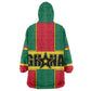 African Ghana Wearable Blanket Hoodie Flag with Coat of Arms Simple Design