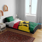 Afro Ghana Lion Bedding Set Star Grunge Style