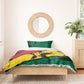 Afro Ghana Lion Bedding Set Star Grunge Style