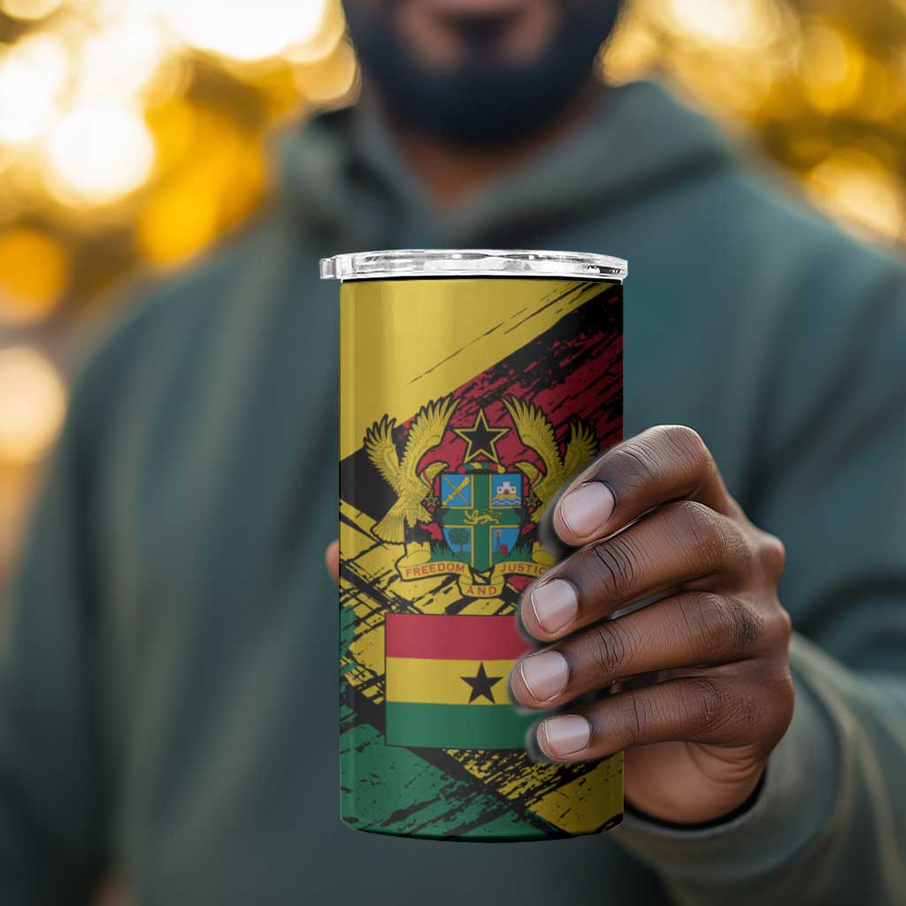 Afro Ghana Lion 4 in 1 Can Cooler Tumbler Star Grunge Style