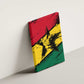 Afro Ghana Lion Canvas Wall Art Star Grunge Style