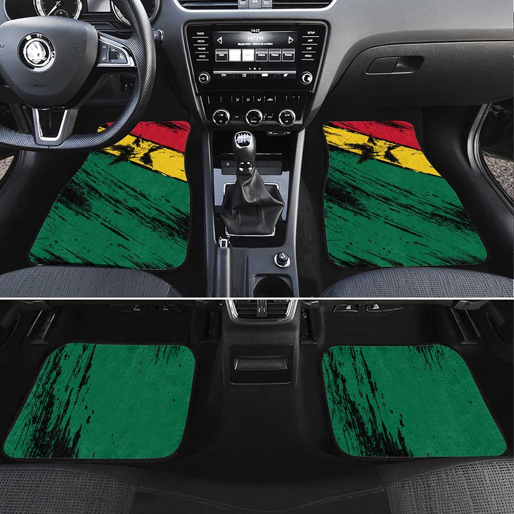 Afro Ghana Lion Car Mats Star Grunge Style