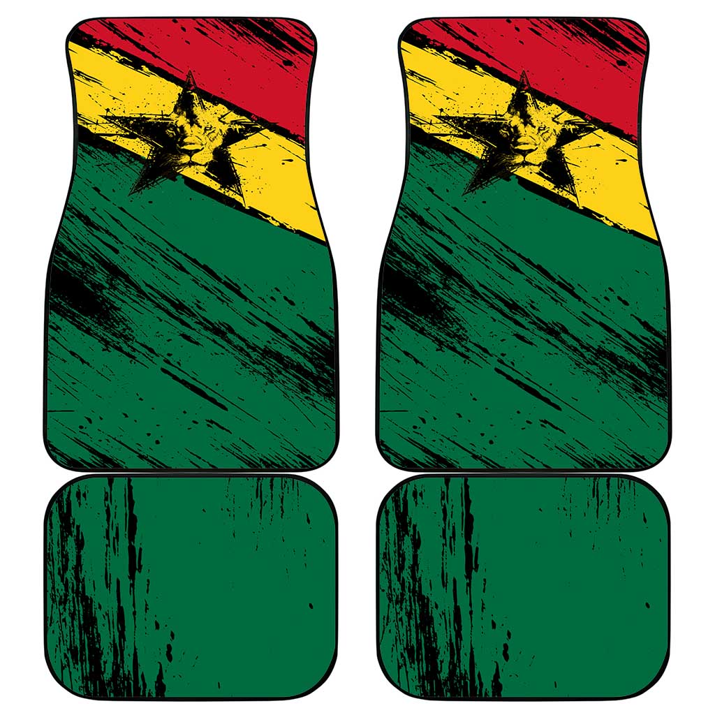 Afro Ghana Lion Car Mats Star Grunge Style