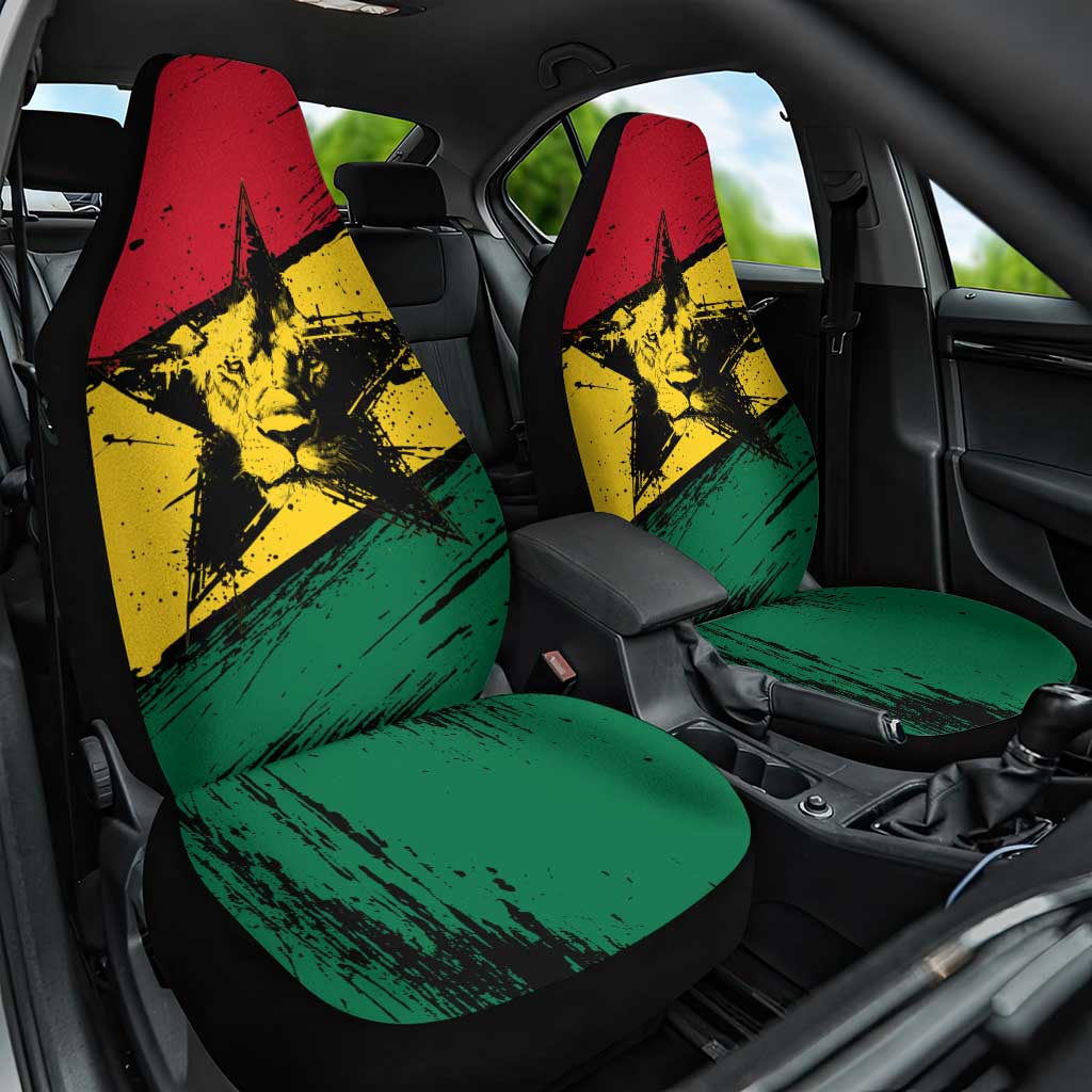 Afro Ghana Lion Car Seat Cover Star Grunge Style