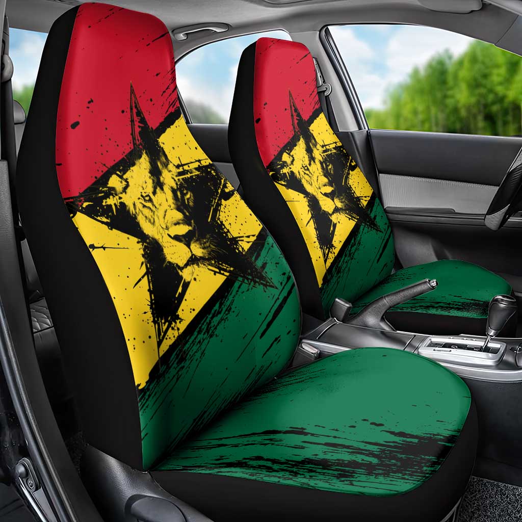Afro Ghana Lion Car Seat Cover Star Grunge Style