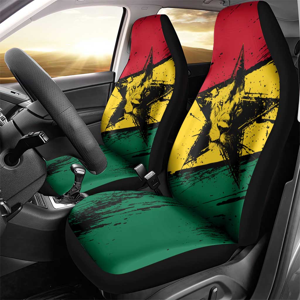 Afro Ghana Lion Car Seat Cover Star Grunge Style