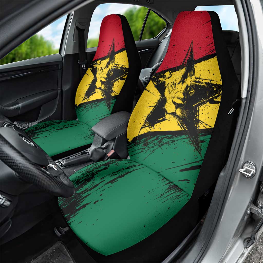 Afro Ghana Lion Car Seat Cover Star Grunge Style