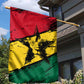 Afro Ghana Lion Garden Flag Star Grunge Style