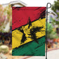 Afro Ghana Lion Garden Flag Star Grunge Style