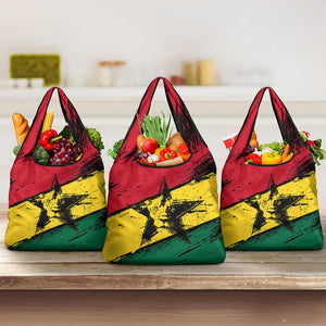 Afro Ghana Lion Grocery Bag Star Grunge Style