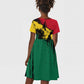 Afro Ghana Lion Kid Short Sleeve Dress Star Grunge Style