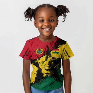 Afro Ghana Lion Kid T shirt Star Grunge Style