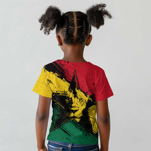 Afro Ghana Lion Kid T shirt Star Grunge Style