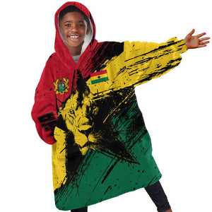 Afro Ghana Lion Kid Wearable Blanket Hoodie Star Grunge Style