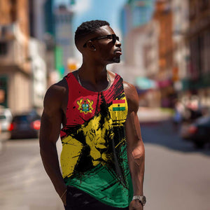 Afro Ghana Lion Men Tank Top Star Grunge Style