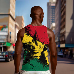 Afro Ghana Lion Men Tank Top Star Grunge Style