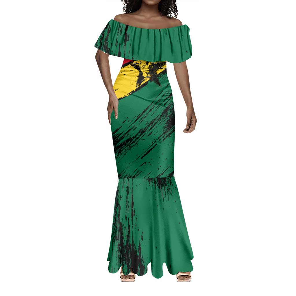 Afro Ghana Lion Mermaid Dress Star Grunge Style