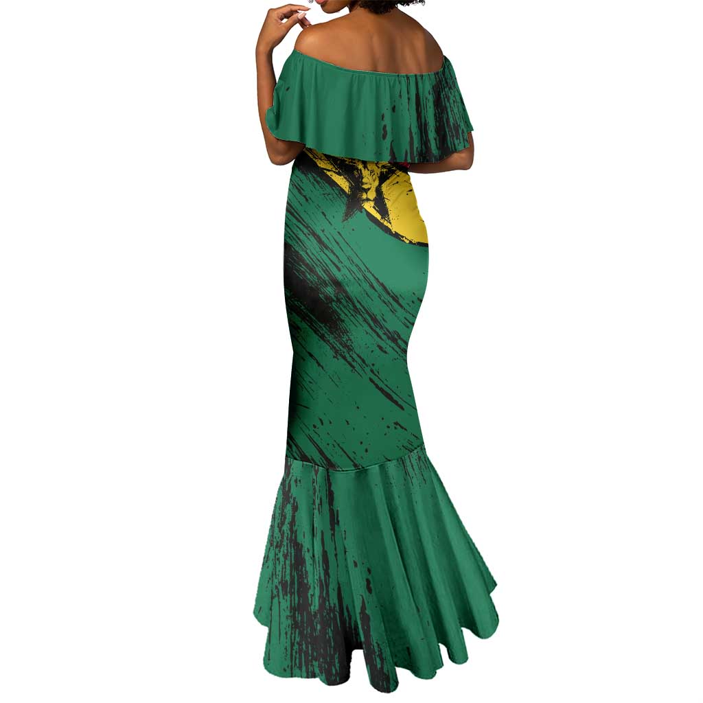 Afro Ghana Lion Mermaid Dress Star Grunge Style