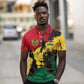 Afro Ghana Lion Polo Shirt Star Grunge Style