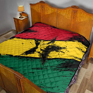 Afro Ghana Lion Quilt Star Grunge Style